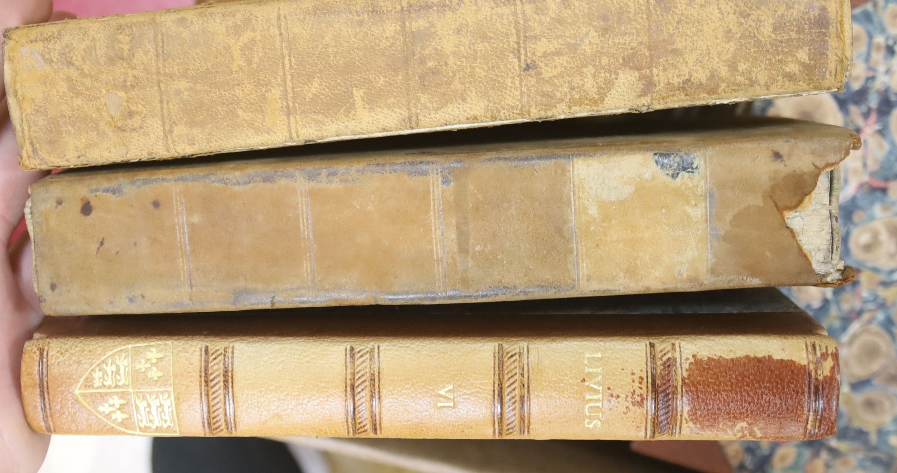 Antiquarian Books - Classics Editions, 18th and 19th centuries, various bindings (mostly leather), approx 60.